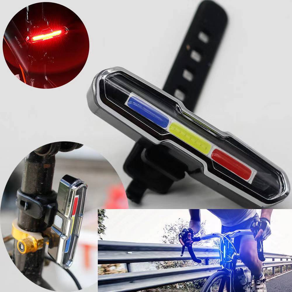 ไฟท้ายจักรยาน LED สว่างมาก ชาร์จ USB กันน้ํา 1 ชิ้น