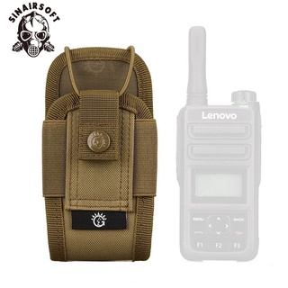 SINAIRSOFT Multifunctional Nylon Tactical Walkie Talkie Bag MOLLE Two-way Radio Stand Cover Leather Case Tool Bag 3WOA