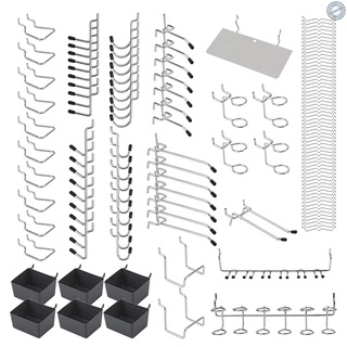 ชุดตะขอแขวนล็อคโลหะ Pegboard 140 ชิ้น