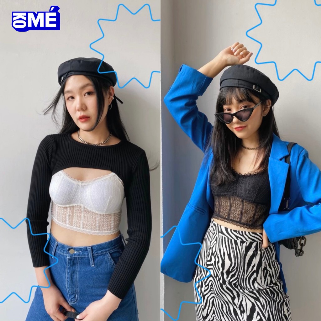 kome.girls ครอปบราลูกไม้ รุ่น Luna Top