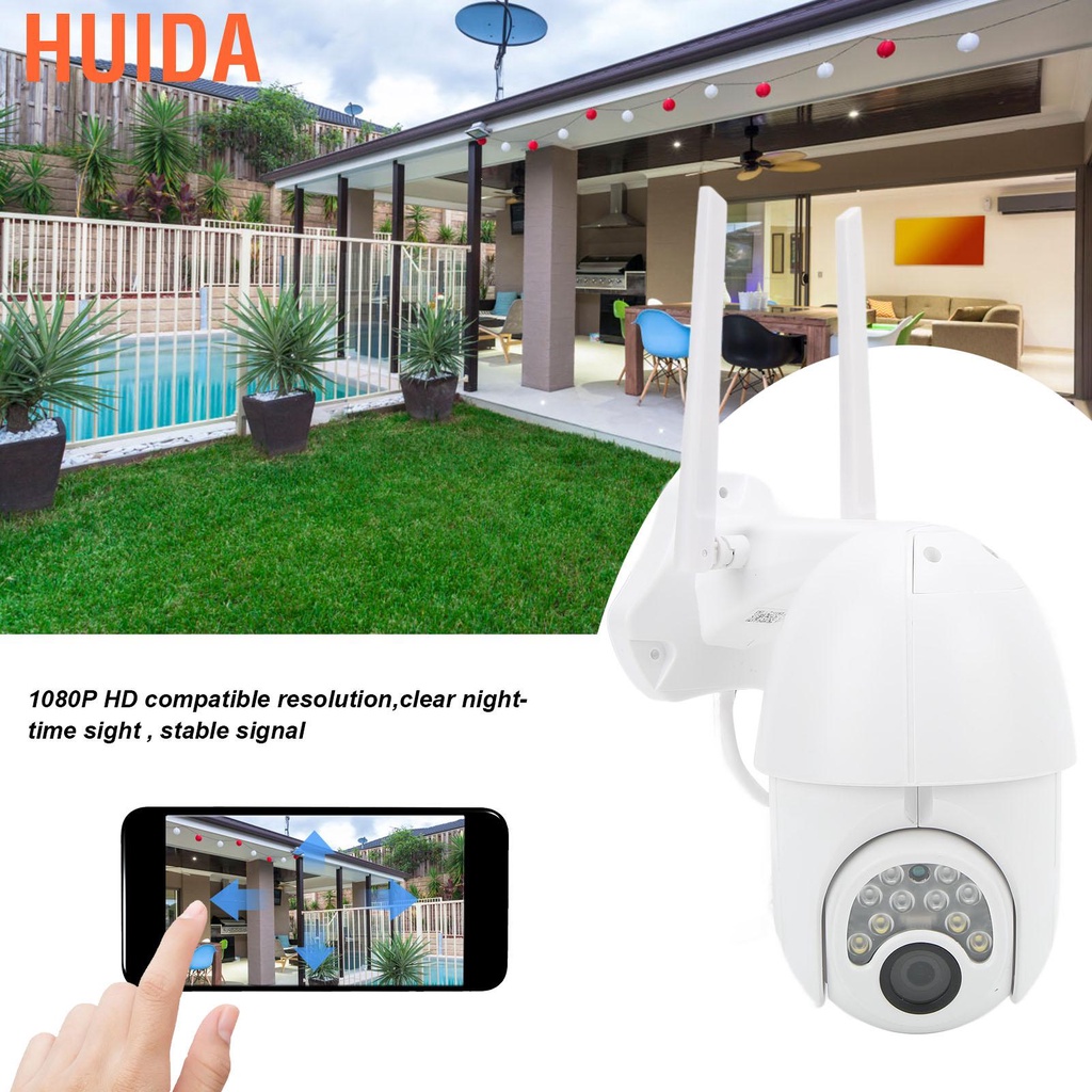 Huida 1080P High Speed Wifi Dome Camera Night Vision Rotation Two Way Voice Surveillance EU 100 240V for Home #8