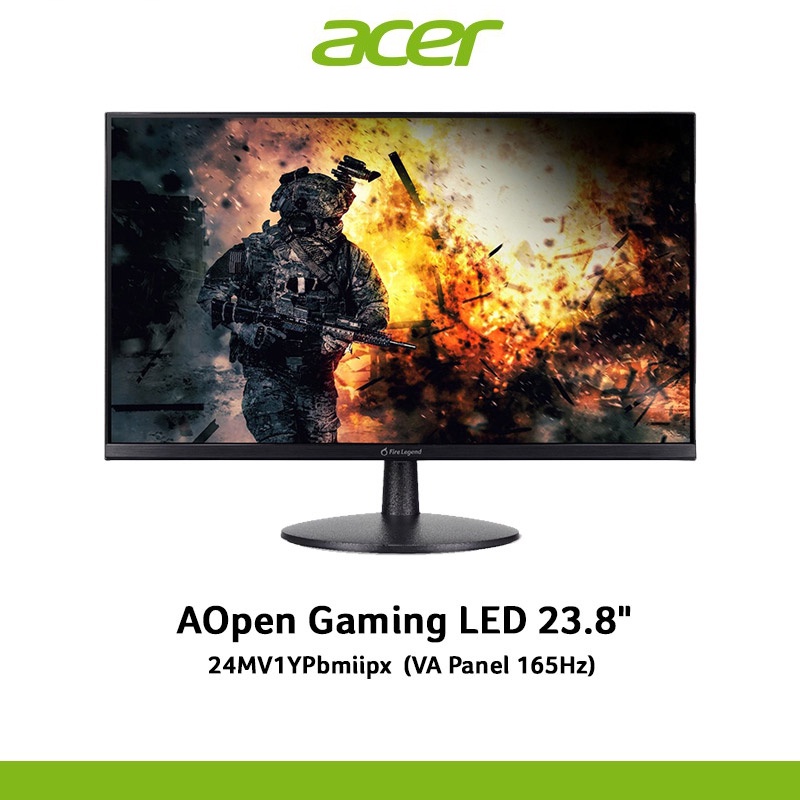 Acer Monitor จอมอนิเตอร์ AOpen Gaming Monitor จอเกมมิ่ง LED 23.8" 24MV1YPbmiipx (VA Panel) จอคอมพิวเตอร์ จอ 23.8 นิ้ว