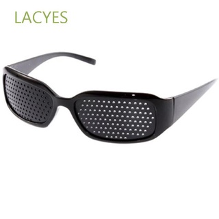 LACYES Plastic Pinhole Glasses Black Vision Care Eye Exercise Pin Hole Sunglasses Natural Healing Quality Unisex Eyesight Improve/Multicolor