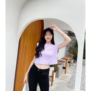 Good day crop top (white,pink,purple,hot pink)