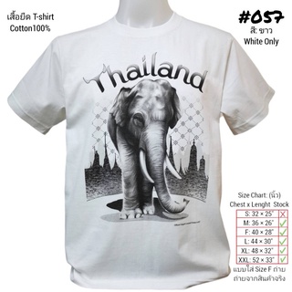 เสื้อยืด สกรีนช้าง No.057 Souvenir T-shirt ของฝากต่างชาติ เสื้อบิ๊กไซร์ เสื้อคนอ้วน เสื้อทีม เสื้อครอบครัว ของที่ระลึก