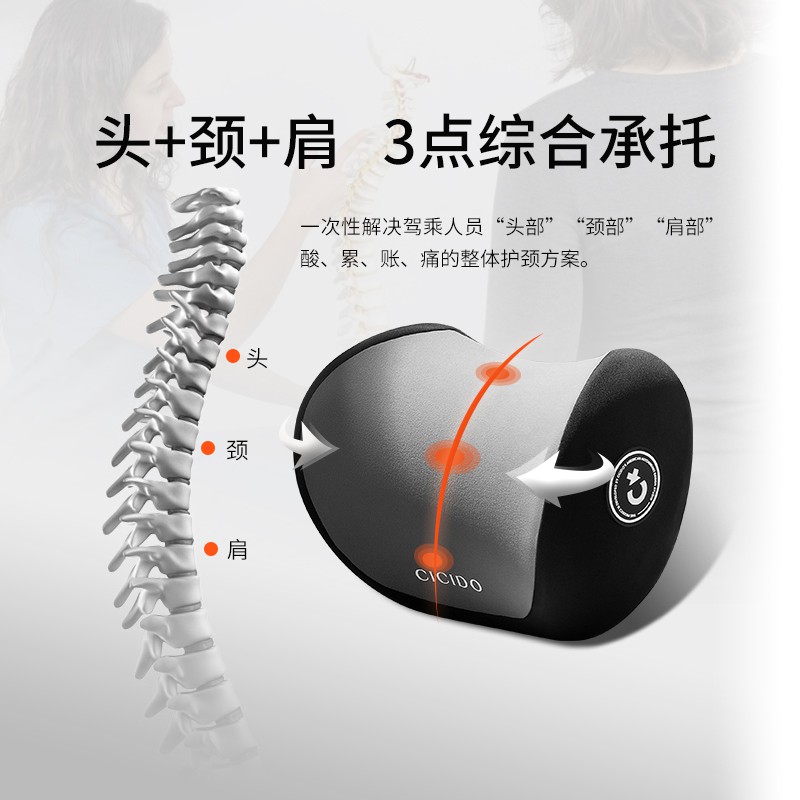 CICIDO car headrest seat cushion neck pillow interior cervical ...