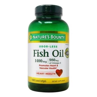 Nature’s Bounty Fish Oil 1400 mg 130 เม็ด Exp.01/28 ฟิชออย (อ่านรายละเอียดก่อนสั่ง)