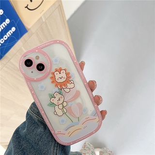 เคสป้องกันโทรศัพท์มือถือ แบบนิ่ม ลายการ์ตูนน่ารัก สําหรับ iPhone 13pro 678plus xs xr 11 12