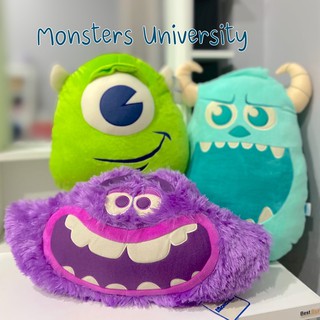 ลิขสิทธิ์แท้ หมอนตุ๊กตา MonsterUniversity ไมค์วาโซว์สกี้ Mike Wazowski / ซัลลี่แวน sulley / อาร์ท Art MS ขนาด 15,18 นิ้ว