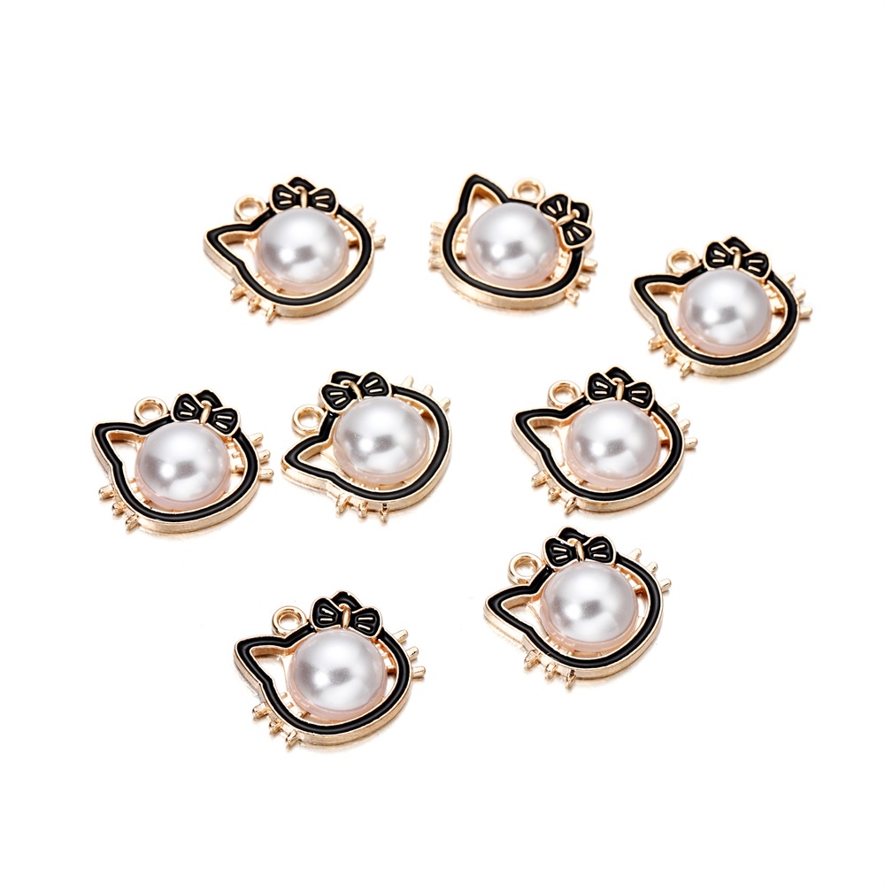 St.kunkka 5pcs ที่คาดผมแมวสีสันสดใสจี้โลหะผสมมุก DIY สำหรับสร้อยคอ Jewelry ราคา ถูกที่สุด ดีลบีเคเค แกลเลอรีภาพที่ 4