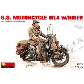 MI35172 U.S. MOTORCYCLE WLA w/RIDER 1/35