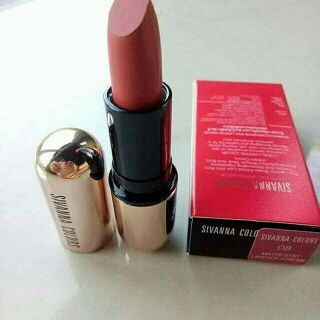 Sivanna lipstick hf688 No.8 sivanna MATTE STAY LIPSTICK KISS ME ลิปสติก ปลอกทอง