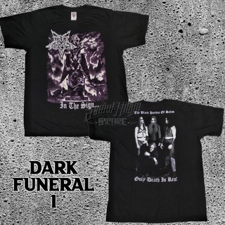 [เลื่อนซ้าย] เสื้อยืด DARK FUNERAL Builtup Music Band สีดํา โลหะ PRAPATAN REBEL ของแท้