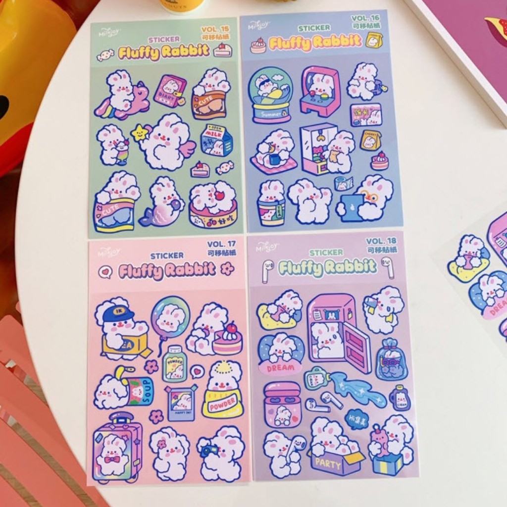 สติ๊กเกอร์ รุ่น กระต่าย Sticker น่ารัก สำหรับติดตกแต่ง DIY ติดแน่น ทน ...