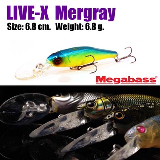 MEGABASS LIVE-X MARGAY เหยื่อปลอม เหยี่อตกปลา เหยื่อ อุปกรณ์ตกปลา ขนาด 6.8 cm