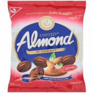 อัลมอลด์เคลือบช็อคโกแลต UNITED ALMONDS SIZE 247.5 G.