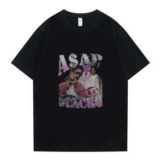 [S-5XL] เสื้อยืดคอกลม แขนสั้น พิมพ์ลายร็อคกี้ ASAP Rocky Playboi Carti สไตล์ฮิปฮอป โอเวอร์ไซซ์ โอเวอร์ไซซ์ แฟชั่นฤดูร้อน