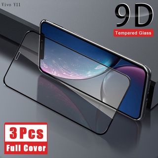 3 ชิ้น VIVO Y11 Y12 Y12S Y12A Y15 Y15S Y15A Y01 Y17 Y19 Y22 Y21 Y21S Y33S Y33T Y21T Y21A Y50 Y30 Y30i Y20 Y20i Y20S G 2021 2019 ฟิล์มกระจกนิรภัย เต็มจอ 9D เคสวีโว่ สำหรับการป้องกันหน้าจอโปร่งใสแบบเต็ม กันรอย