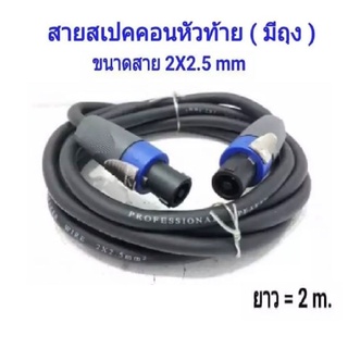 ปลั๊กสเปคคอนหัวท้าย พร้อมสายลำโพงขนาด 2X2.5mm ยาว 2M/3M