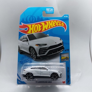 รถเหล็ก Hotwheels 17 LAMBORGHINI URUS สีขาว 64/250 (ib38)