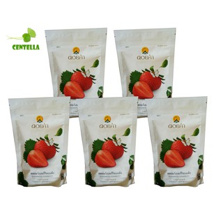 ดอยคำ สตรอว์เบอร์รี่อบ140 grams แห้ง 140 กรัม 5 ถุง Doi Kham Dehydrated Strawberry 5 sachets