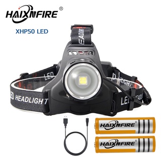 Haixnfire HP36 XHP-50 LED ไฟฉายคาดศีรษะ สําหรับตั้งแคมป์เดินป่า