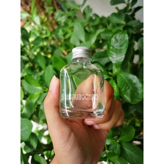 ขวดแก้วแบนกั๊ก 30 cc ฝาเกลียวอลู พร้อมจุกใน ลด 50 บาท ใส่โค้ด WSEP7CL4