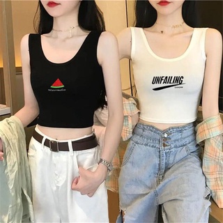 SOM Underwear ชุดชั้นในหญิง เสื้อกล้าม/สายเดี่ยว พร้อมส่ง หญิง ชุด เสื้อสายฝอ  Eri Crop shirt เสื้อครอปเชิ้ต ดีเทลน