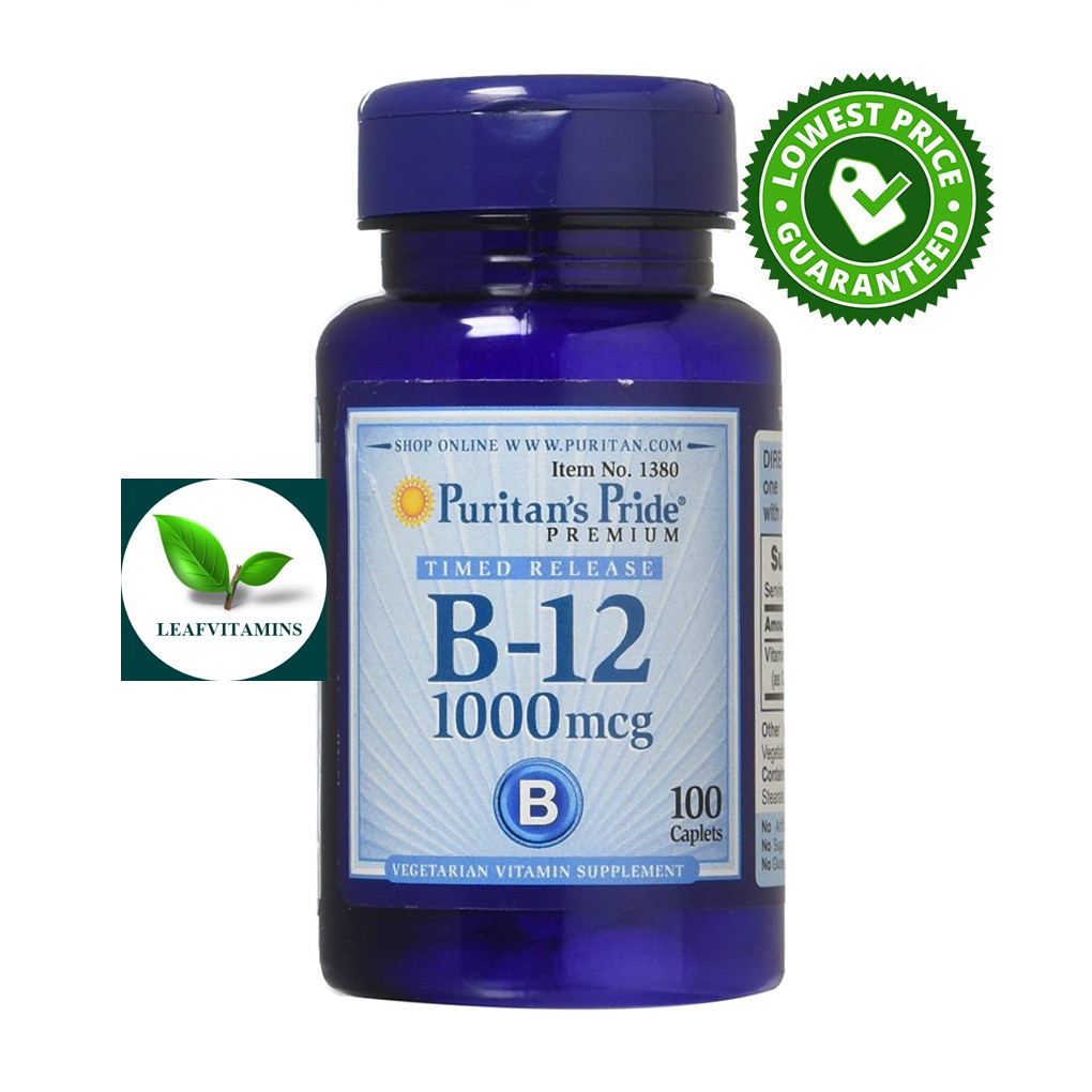 Puritan's Pride Vitamin B-12 1000 mcg Timed Release 1000 mcg / 100 Caplets