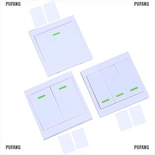 §PUFANG§433MHz Rf สวิตช์ควบคุมระยะไกลไร้สาย 86 แผงสวิตช์ติดผนัง