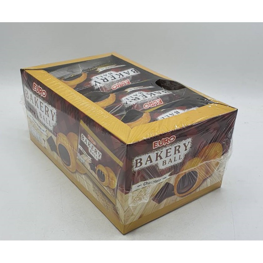 ขนม ยูโร่ เบเกอร์รี่ บอล รส ช็อคโกแลต bakery ball EURO  12 กรัม x 12 ซอง