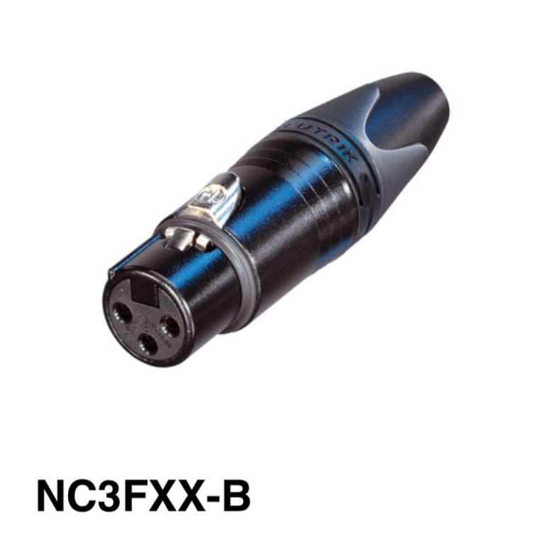 กำลังส่งความเร็ว ปลั๊ก NEUTRIK NC3FXX-B - XLR ตัวเมีย - ลำตัวสีดำ ขั้วชุบทอง ของแท้💯💯