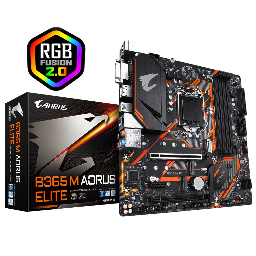 MAINBOARD (เมนบอร์ด) 1151v2 GIGABYTE B365M AORUS ELITE RGB พร้อมส่ง