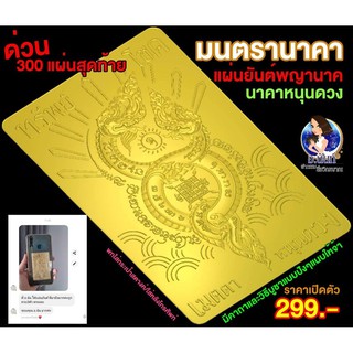 แผ่นยันต์มนตรานาคา นาคาหนุนดวง