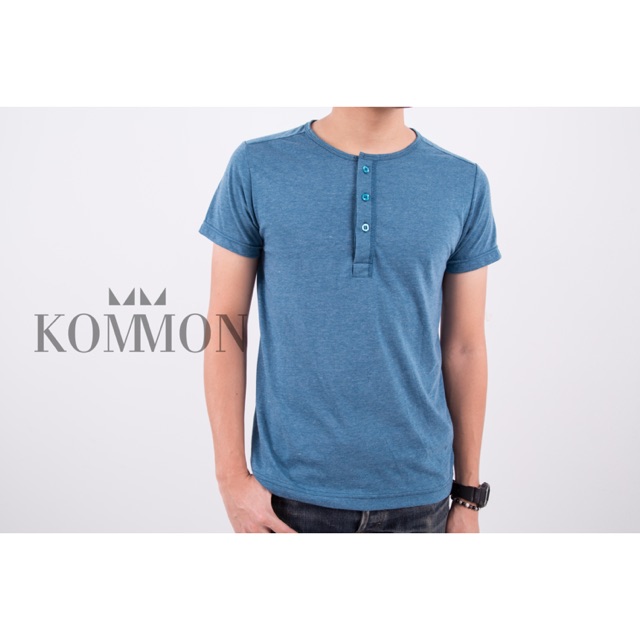 Henley shirt - aqua blue