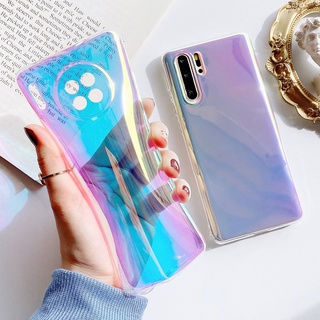 เคสโทรศัพท์ซิลิโคน TPU นิ่ม กันกระแทก ไล่โทนสีรุ้ง กลิตเตอร์ออโรร่า หลากสี สําหรับ Huawei Nova Y70 Y90 10 9 8 8i 7 7i 6 5 5i 4 SE Pro