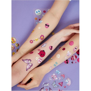 สติกเกอร์ แทททู รอยสัก นำเข้า Emoji สีสันสดใส ติดทน  ** tattoo sticker กันน้ำ