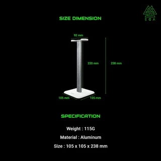 EGA TYPE HS2 ขาตั้งหูฟัง Headset Stand มี 2 สีให้เลือก รองรับน้ำหนักได้ดี แข็งแรงทนทาน ใช้งานง่าย