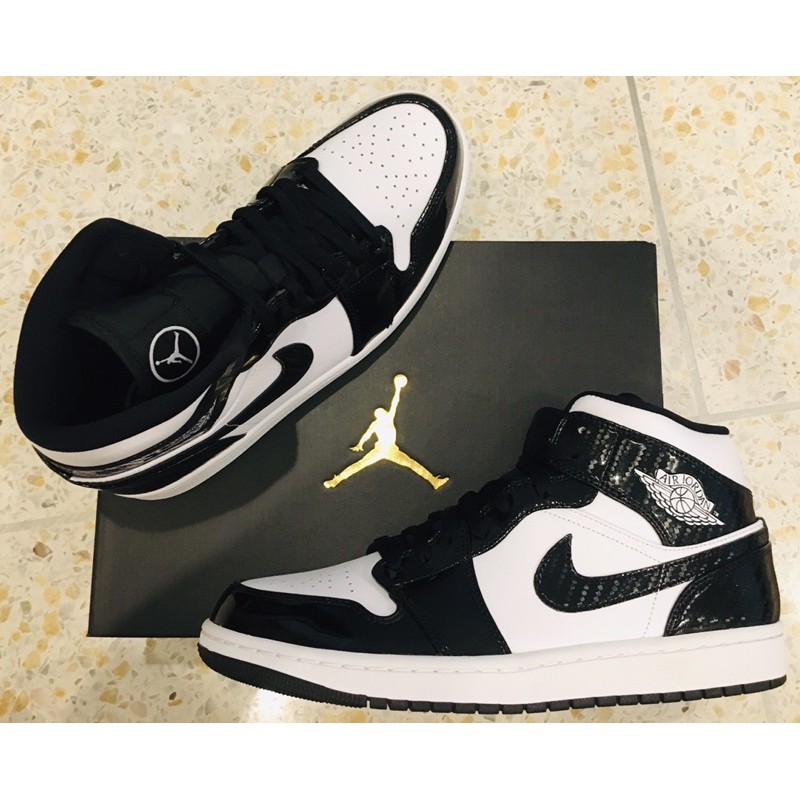 Nike Air Jordan 1 Mid SE All Star Weekend Carbon Fiber DD1649 001 ไนกี้ของแท้100% แอร์จอแดน1 ลายคาร์