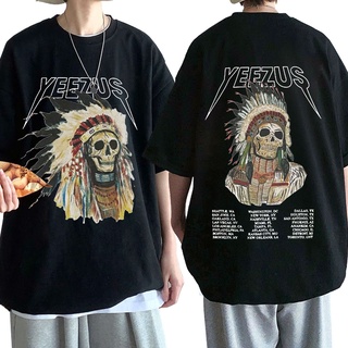 เสื้อยืดลําลอง แขนสั้น พิมพ์ลาย Kanye West Yeezus God Wants You สไตล์วินเทจ สําหรับผู้ชายS-5XL