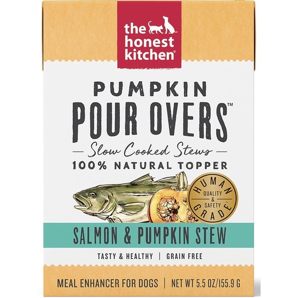 อาหารเปียกสุนัข The Honest Kitchen สูตร Pumpkin Pour Overs Salmon & Pumpkin Stew ขนาด 155.9 กรัม