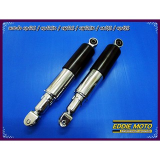 HONDA CD125 CD125K CB125 CB125K CA175 CD175 "CHROME" "BLACK" REAL SHOCK ABSORBER SET PAIR // โช๊คหลัง ยาว310-315มม สีดำ