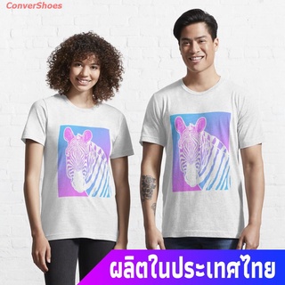 เสื้อยืดผู้ชายและผู้หญิง Vaporwave Zebra Aesthetic Pastel Goth Zebras Essential T-Shirt Sports T-shirt