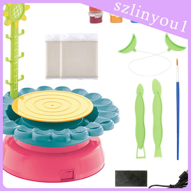 New Arrival Electric Pottery Wheel Craft Kit Palette Set Beginners Kids ...