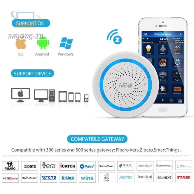 Neo Zwave Plus Siren อุปกรณ์ส่งสัญญาณเตือนภัย ใช้ร่วมกับระบบกันขโมย FIBARO รองรับคลื่น Z Wave 921.4 