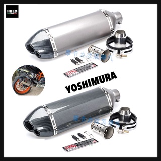 ปลายท่อ Yoshimura 2รู และ ปลาย Ak18นิ้ว ยาว 18นิ้ว โต5นิ้ว สวมคอ 2 นิ้ว