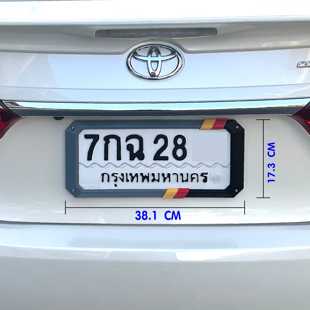 กรอบป้ายทะเบียนรถยนต์ [[ KC-01R ]] สินค้ามีชุดหน้า-หลัง พร้อมน๊อตติดตั้ง : ติดตั้งรถ 1 คัน รูปที่ 4