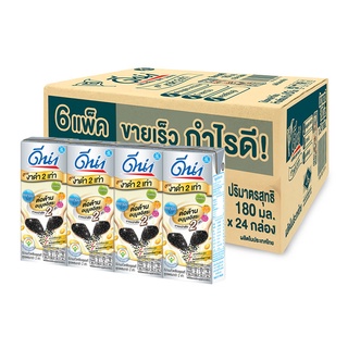 ดีน่า นมถั่วเหลือง ยูเอชที รสงาดำ 180 มล. x 24 กล่อง Dena UHT Soy Milk Black Sesame 180 ml x 24 Boxes