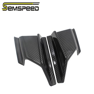 【SEMSPEED】ฝาครอบด้านข้างรถจักรยานยนต์ คาร์บอน สีดํา สําหรับ Honda PCX 160 125 PCX160 2021-2023