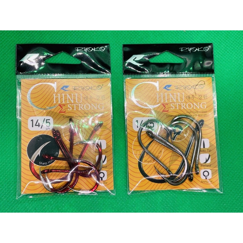 ตาเบ็ด 1/0-4/0 Ryoko Chinu 1/0-4/O เบ็ดเรียวโก๊ะชินุ